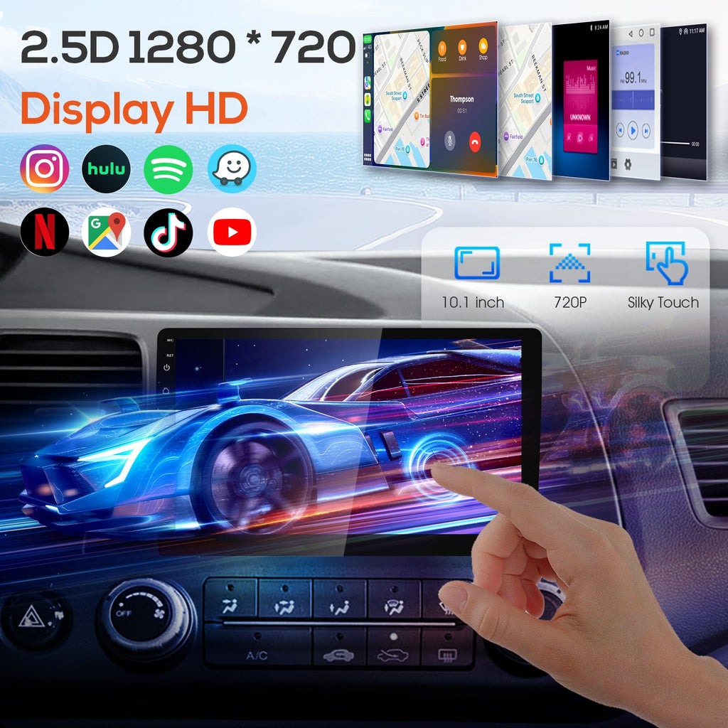 DOUNDY CVD1661-AJ 10.1" Double Din Car Stereo For Most Vehicles