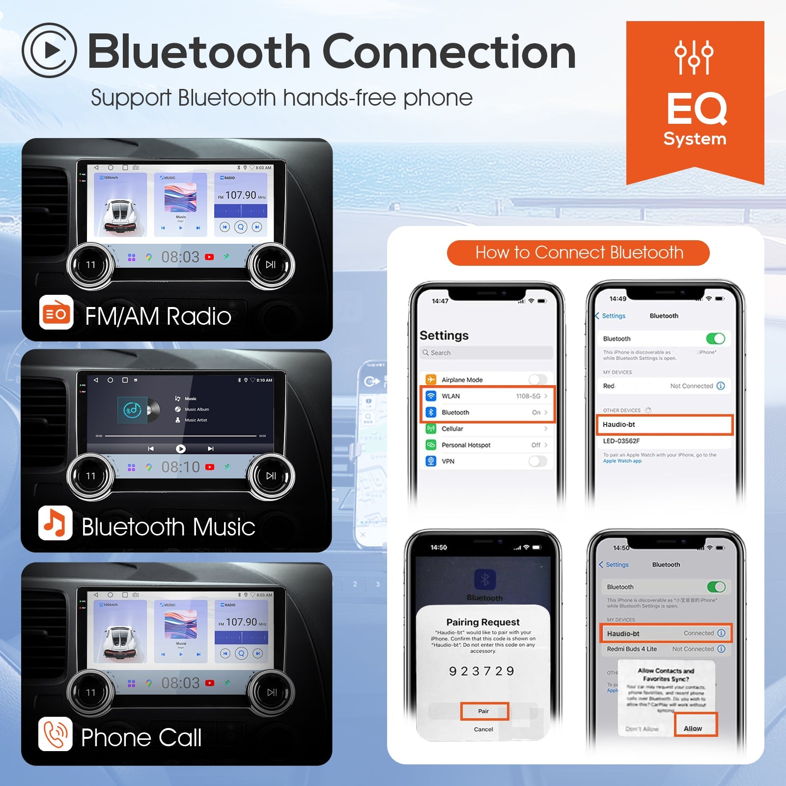 DOUNDY CVD1529-AJ 10" Double Din Car Stereo