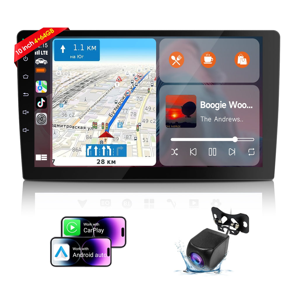 DOUNDY CVD1943-ZA 10.1" Double Din Car Stereo