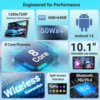 DOUNDY CVD1943-ZA 10.1" Double Din Car Stereo