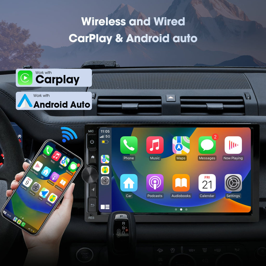 DOUNDY CVD7496-AJ 7" Double Din Car Stereo For Most Vehicles