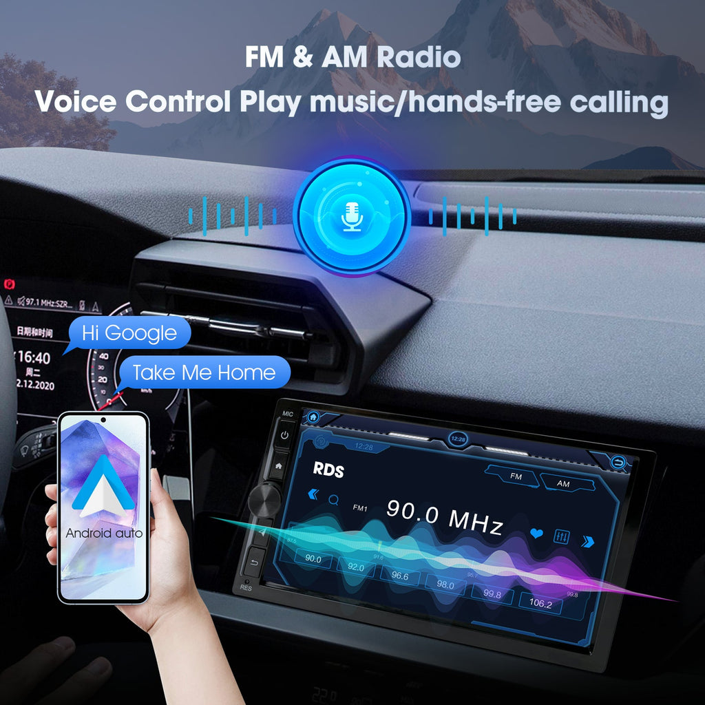 DOUNDY CVD7496-AJ 7" Double Din Car Stereo For Most Vehicles