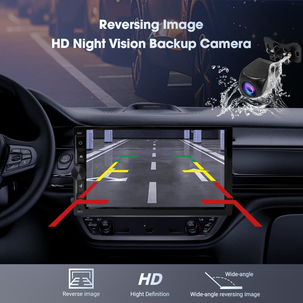 DOUNDY CVD7496-AJ 7" Double Din Car Stereo For Most Vehicles