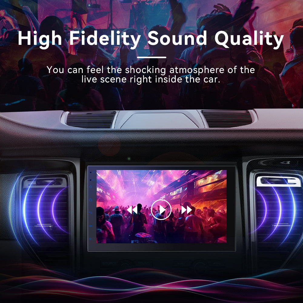 DOUNDY CVD7621-AJ 7" Double Din Car Stereo For Most Vehicles