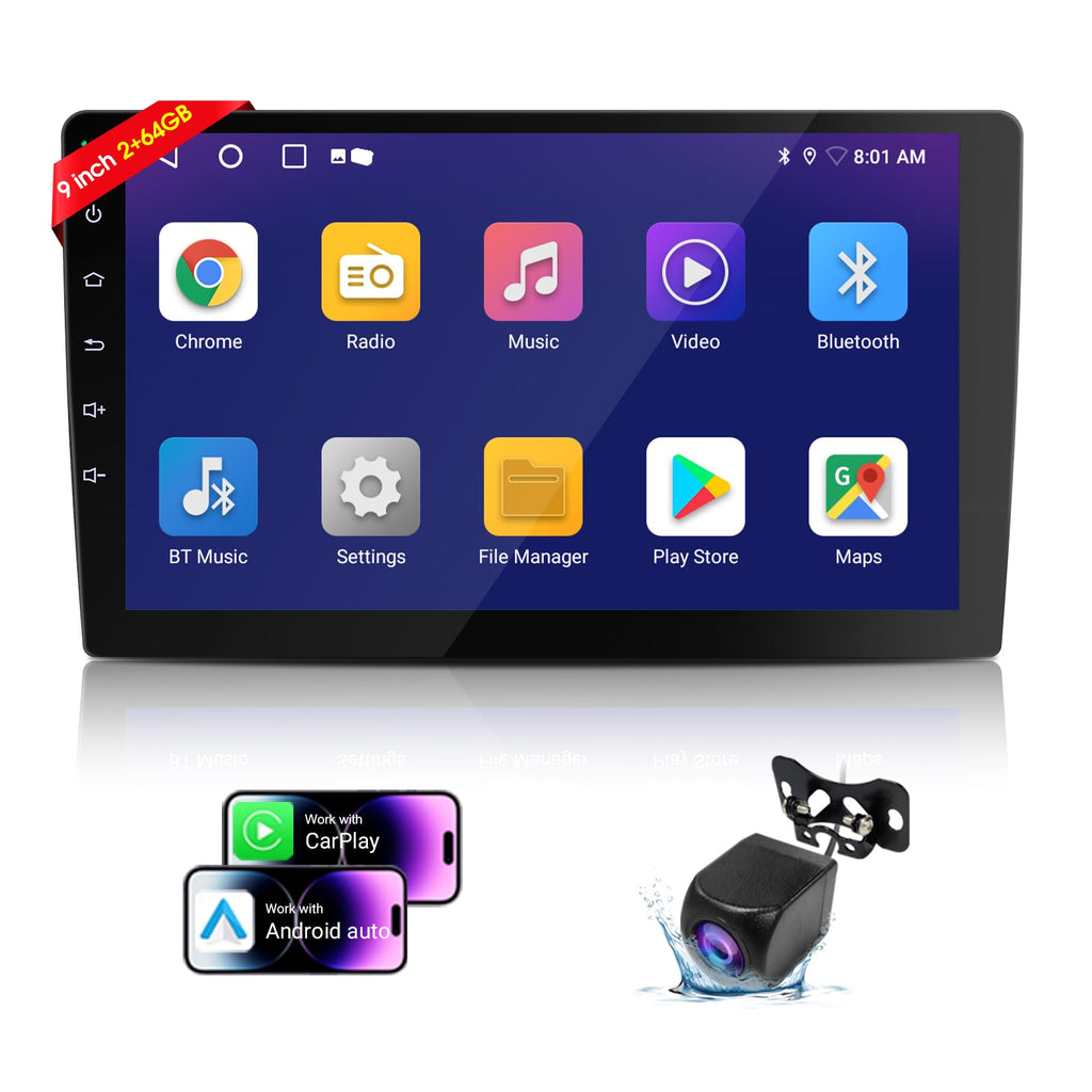 DOUNDY CVD9661-AJ 9" Double Din Car Stereo For Most Vehicles