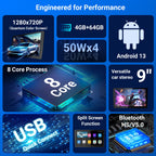 DOUNDY CVD9943-ZA 9" Double Din Car Stereo