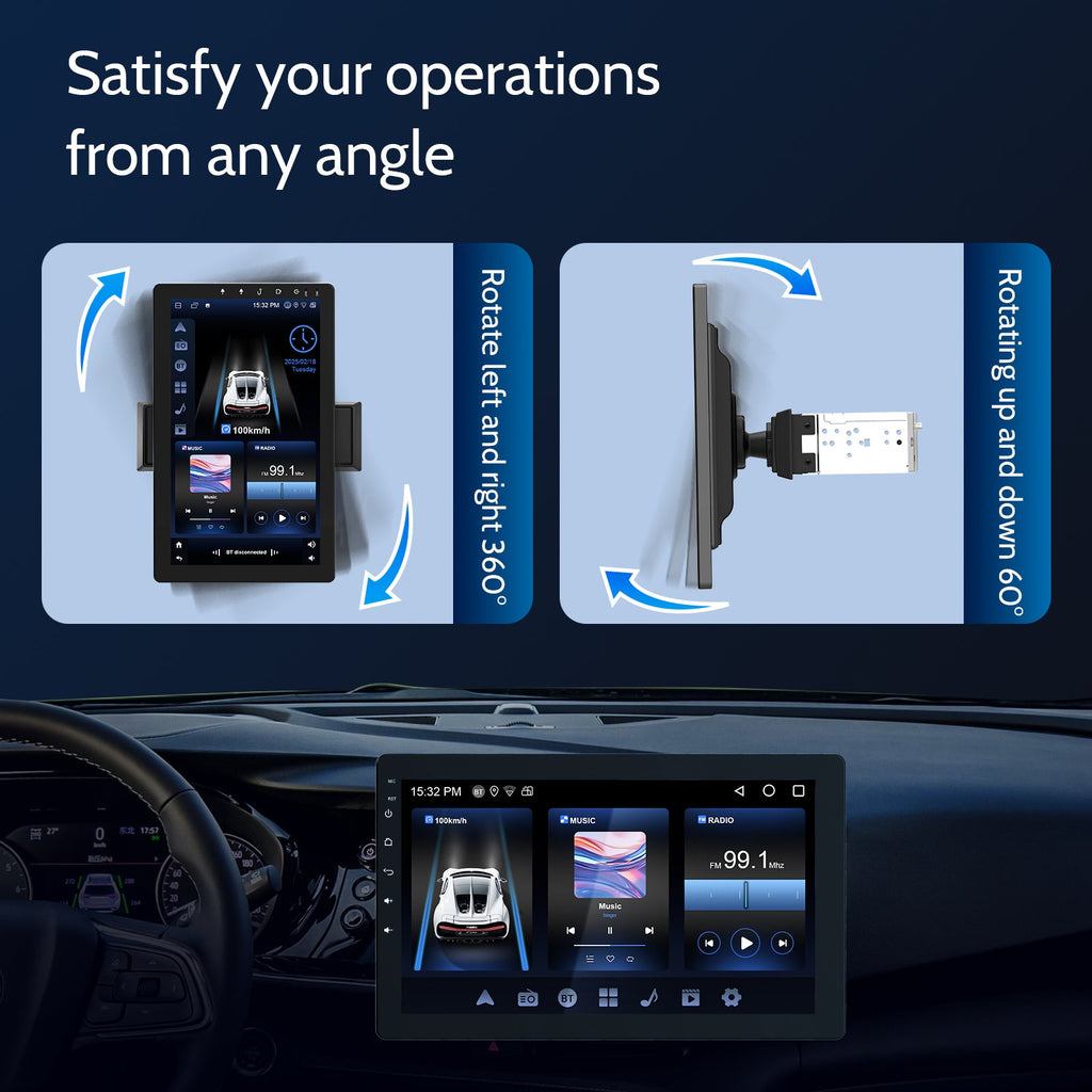 DOUNDY CVS1520A-AJ 10.1" Single Din Car Stereo