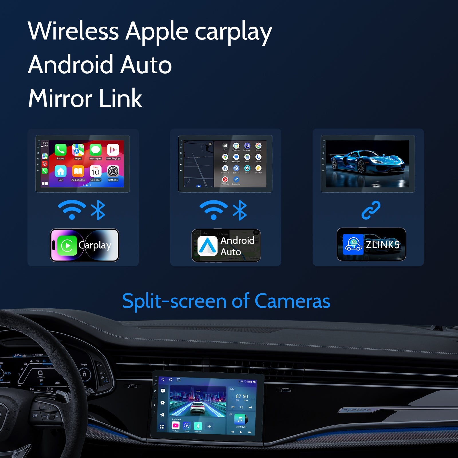 DOUNDY CVS1520A-AJ 10.1" Single Din Car Stereo