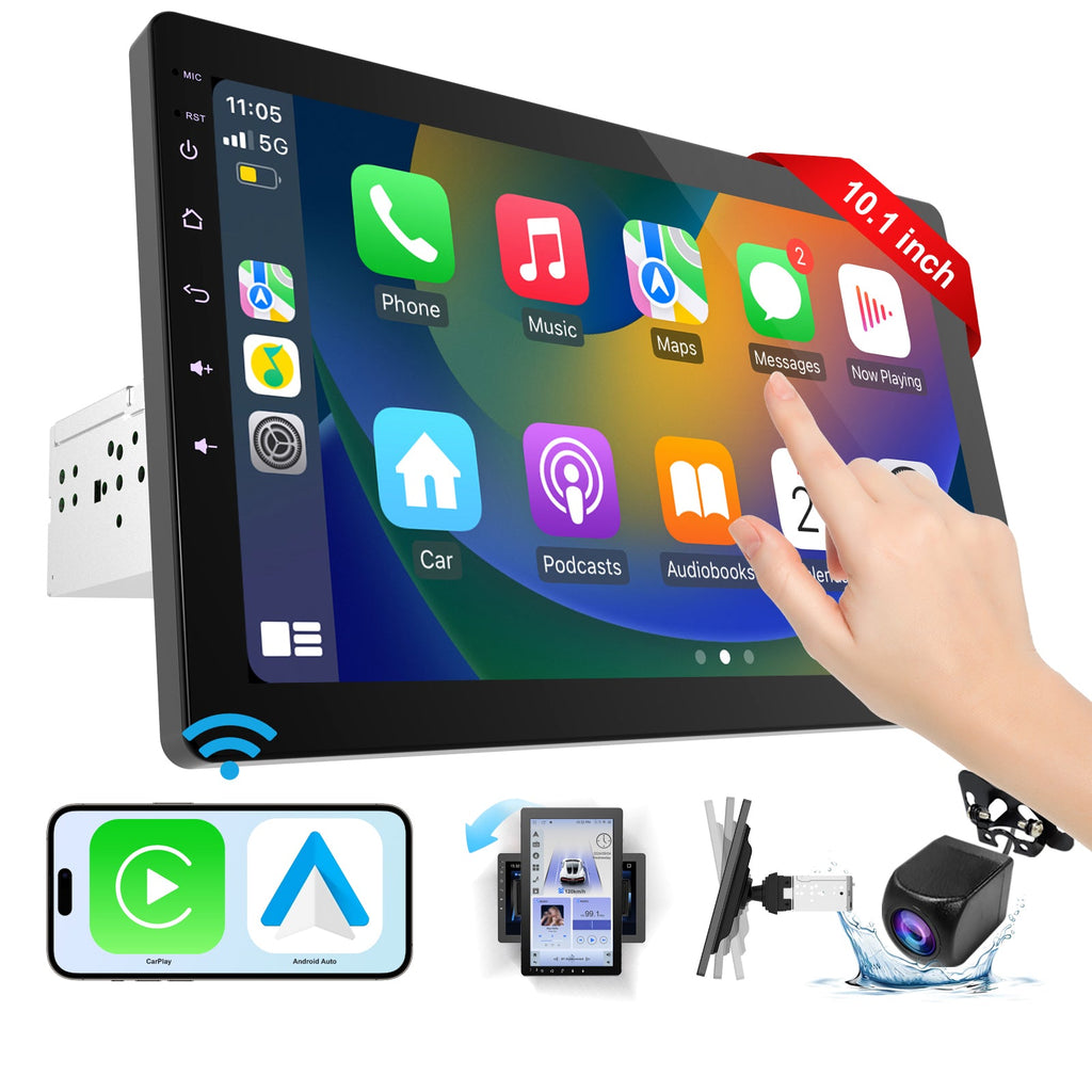 DOUNDY CVS1520A-AJ 10.1" Single Din Car Stereo