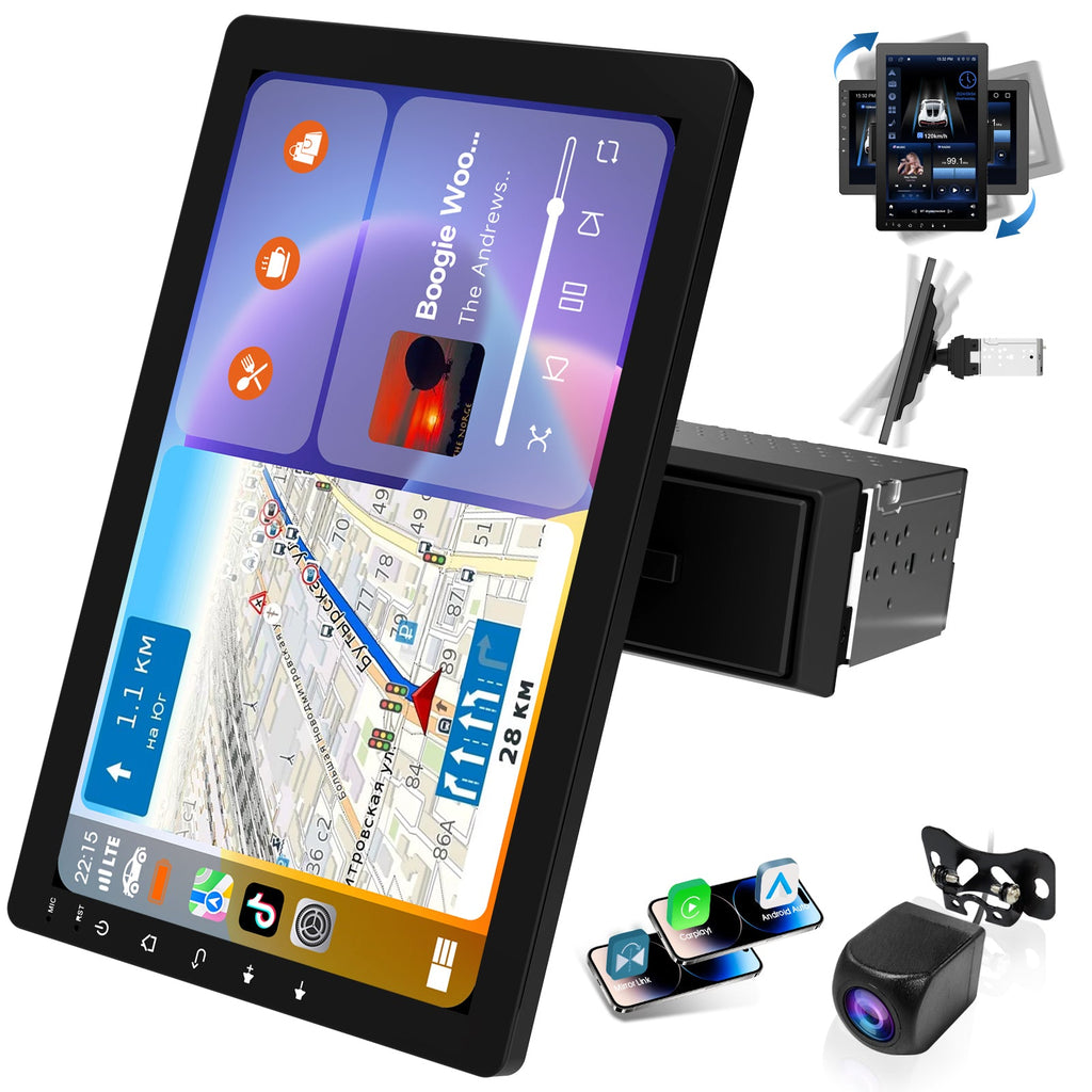 DOUNDY CVS1520A-AJ 10.1" Single Din Car Stereo