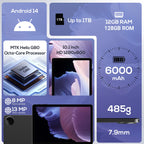 DOUNDY MID1057-MX 10.1 Inch HD Octa-Core Processor Tablet (12GB+128 GB)