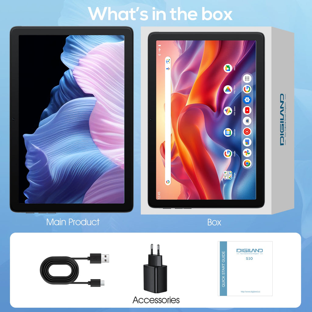 DOUNDY MID1058-AD 10.1-inch Android 14 Tablet - 10GB RAM (64GB + 256GB)