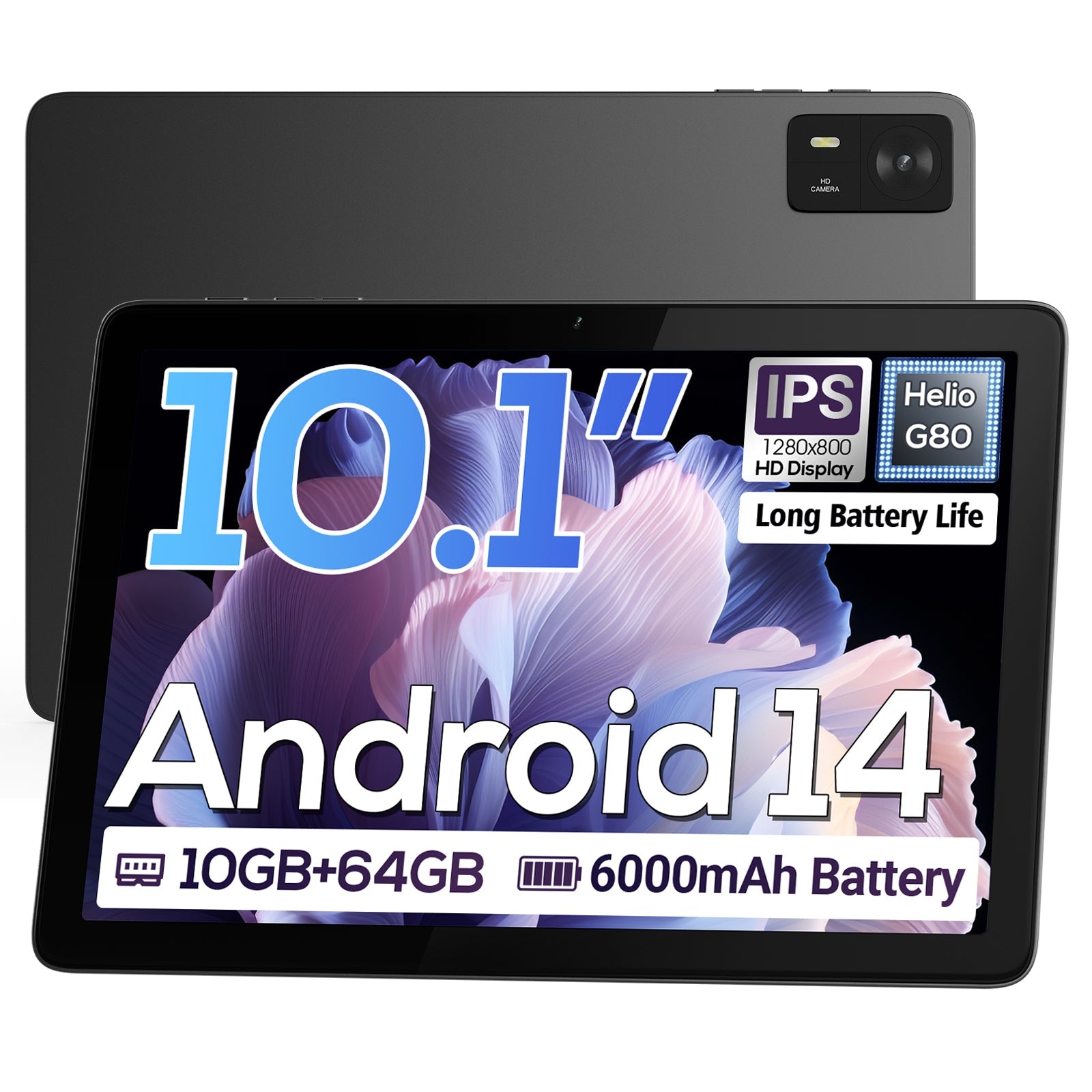 DOUNDY MID1061-MX 10.1" Android 14 Tablet | 10GB RAM (4GB+6GB Expansion)