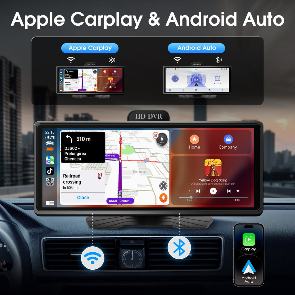 DOUNDY PND1001-AD 9.3" Portable Car Stereo For All Vehicles