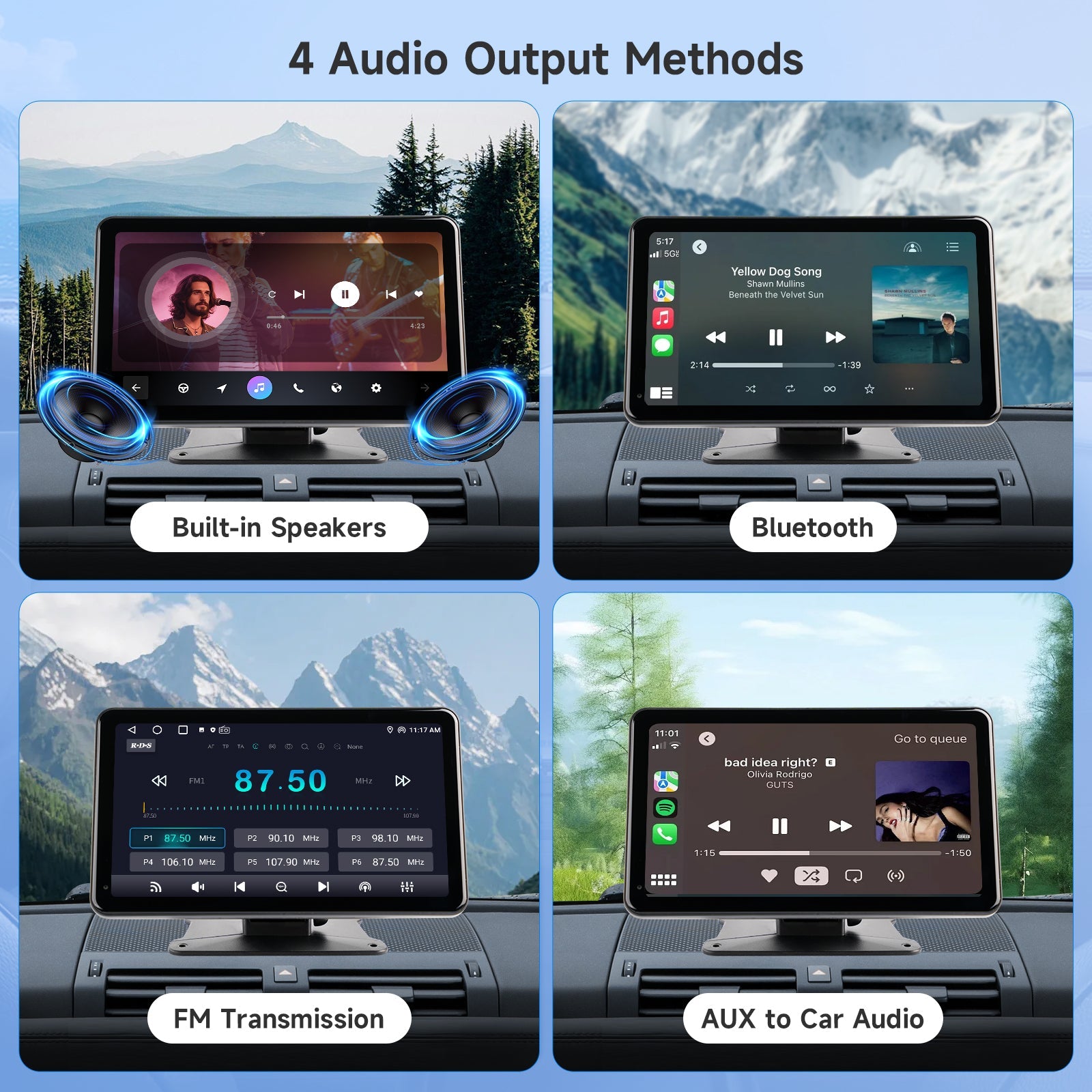 DOUNDY PND7001-AD 7" Portable Car Stereo For All Vehicles