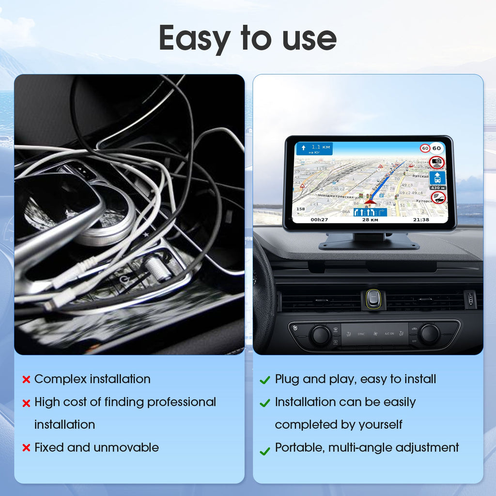 DOUNDY PND7001-AD 7" Portable Car Stereo For All Vehicles